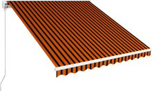 vidaXL Manuell uttrekkbar markise 350x250 cm oransje og brun