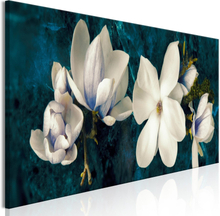Canvas Tavla - Avant-Garde Magnolia Narrow Turquoise - 90x30