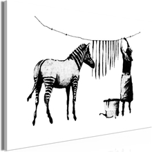 Canvas Tavla - Banksy: Washing Zebra Wide - 90x60