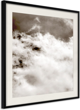 Inramad Poster / Tavla - Clouds - 20x20 Svart ram med passepartout