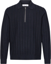 Gabriel Polo 10490 Knitwear Long Sleeve Knitted Polos Marineblå Samsøe Samsøe*Betinget Tilbud