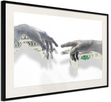 Inramad Poster / Tavla - Touch of Money - 30x20 Svart ram med passepartout