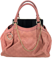 Gucci Handbag GG Guccissima Sukey Medium Pink Leather Tote Tilsatt innsats; Kjede preowned