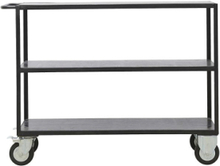 Shelving Unit W. 4 Wheels, Black Home Furniture Tables Table Trolleys Black House Doctor