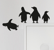 Zelfklevende deurstickers pringende pinguïns