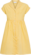 Jane Check Dress Dresses & Skirts Dresses Casual Dresses Short-sleeved Casual Dresses Yellow Grunt
