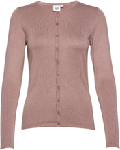 A8661, Milasz R-Neck Cardigan Tops Knitwear Cardigans Pink Saint Tropez