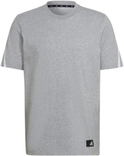adidas Future Icons 3-Streifen Herren stylisches Freizeit-Shirt nachhaltiges Baumwoll-Shirt HC5244 Grau