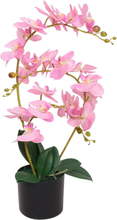 vidaXL Kunstig orkidè med potte 65 cm rosa