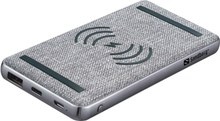 Sandberg 20W PowerBank m. Trådløs Opladning - 1 x USB-C (PD) / 1 x USB-A (QC) - Sølv