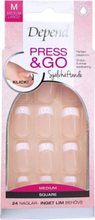 P&G French Look Rosa Medium Sq Nord Beauty WOMEN Nails Fake Nails Nude Depend Cosmetic*Betinget Tilbud