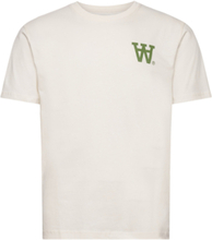 Ace Aa Logo T-Shirt Tops T-Kortærmet Skjorte Cream Double A By Wood Wood