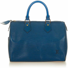 Blue Louis Vuitton Epi Speedy 25 Bag Pre-Owned