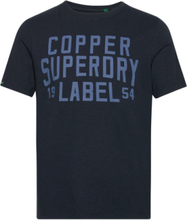 Copper Label Workwear Tee Tops T-Kortærmet Skjorte Navy Superdry