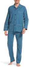 Robson satijnen pyjama met knopen blauw