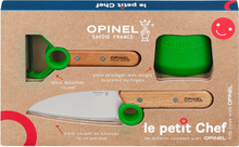 Opinel Le Petit Chef barnesett 3 deler, grønn