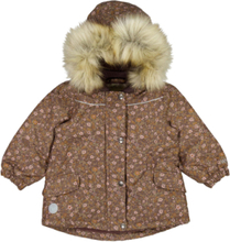 Jacket Mathilde Tech Outerwear Snow-ski Clothing Snow-ski Jacket Brown Wheat