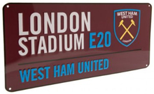 West Ham United Straatbord (40cm x 18cm)