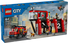 LEGO City Fire Station with Fire Engine Toy 60414