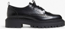 Faux leather brogues - Black