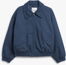 Corduroy collar bomber jacket - Blue
