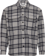 Junger Checket Jacket Tops Shirts Casual Grey Casual Friday