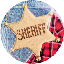 4 st Sheriff Buttons 5,5 cm
