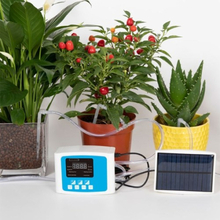 Automatic Drip Irrigation Kit Indoor Self Watering System USB Power Operation Solar Panel Powered for Patio Lawn Greenhouse Flower (10m Double Pump)