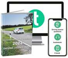 Körkortsboken på Engelska 2024 ; Driving licence book (book + theory pack with online exercises, theory questions, audiobook & ebook)