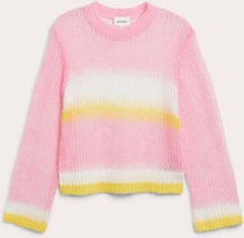 Oversized sheer knitted sweater - Pink