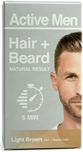 Active Men Hair + Beard Color 1 set Light Brown