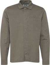 Cfjim 0121 Linen Mix Jacket Tops Shirts Linen Shirts Khaki Green Casual Friday