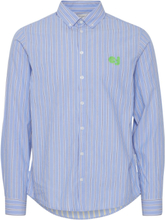 Cfanton Ls Bd Striped Shirt Tops Shirts Casual Blue Casual Friday