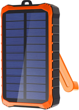 4smarts Prepper Solar Powerbank 12.000mAh - 2 x USB-A - Sort / Orange