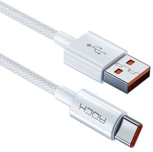 ROCK R6 100cm 6A højstrøm USB-A til Type-C dataoverførsel Hurtigopladningskabel