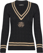 Cable-Knit Cotton Cricket Sweater Tops Knitwear Jumpers Black Lauren Ralph Lauren