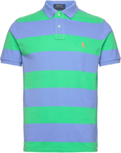 Custom Slim Fit Striped Mesh Polo Shirt Tops Polos Short-sleeved Green Polo Ralph Lauren
