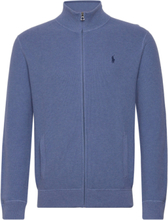 Woven-Stitch Cotton Full-Zip Sweater Tops Knitwear Full Zip Jumpers Blue Polo Ralph Lauren