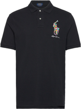 Classic Fit Big Pony Mesh Polo Shirt Tops Polos Short-sleeved Black Polo Ralph Lauren