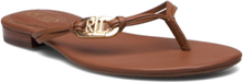 Soft Nappa-Emalia-Sn-Ffl Shoes Summer Shoes Sandals Flip Flops Brown Lauren Ralph Lauren