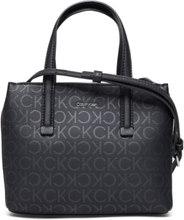 Ck Must Mini Tote_Epi Mono Bags Totes Black Calvin Klein