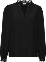 Fqily-Blouse Tops Blouses Long-sleeved Black FREE/QUENT