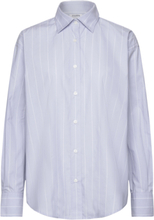 Stripe Poplin Shirt Designers Shirts Long-sleeved Blue Filippa K