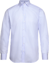 Stripe W. Contrast Tops Shirts Business Blue Bosweel Shirts Est. 1937