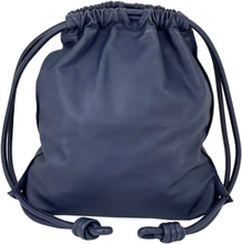 Loewe Ryggsekkavy Blue Calfskin Leather Yago Knot Drowstring Rucksack Bag Preowned