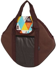 CLS støbejern stegepande BBQ Pan bærbar taske Vandtæt opbevaringstaske til camping, størrelse S