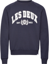University Sweatshirt Tops Sweatshirts & Hoodies Sweatshirts Navy Les Deux