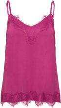 Cc Heart Rosie Lace Top Tops T-shirts & Tops Sleeveless Pink Coster Copenhagen