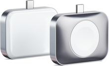 Satechi 5W Trådløs Oplader Dock til Apple Airpods & Apple Watch - Hvid / Sølv