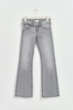 Gina Tricot - Chunky low flare jeans - wide jeans - Grey - 134 - Female